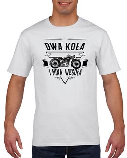 Koszulka męska MOTOCYKL DWA KOLA I MINA WESOL L