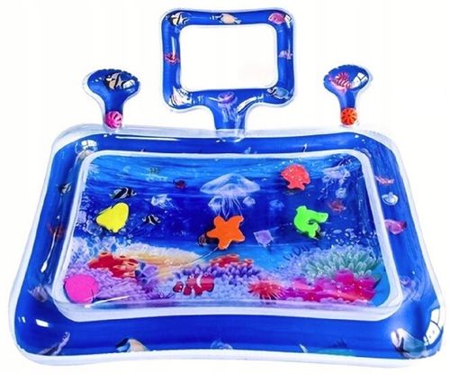 Dmuchana Mata Wodna Sensoryczna Dla Niemowląt Dzwieki Lustro Mata XXL 65cm na Arena.pl