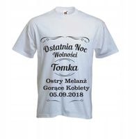 ŚMIESZNA KOSZULKA na wieczór KAWALERSKI z imieniem