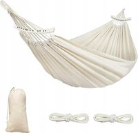 WYGODNY leżak PIKNIKOWY DUŻY Hamak Mocny ogrodowy turystyczny 260x150 cm