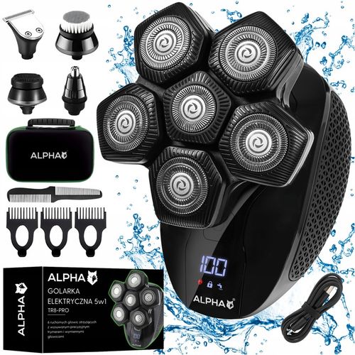 Golarka Męska Alpha 5W1 Maszynka + Trymer do Golenia Brody, Włosów i na Arena.pl