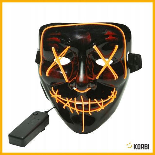 ŚWIECĄCA MASKA LED PURGE NOC OCZYSZCZENIA LEDOWA PRZEBRANIE HALLOWEEN na Arena.pl
