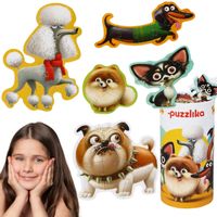 edukacyjne puzzle puzzlika 5w1 pieski 25 elementów 14248