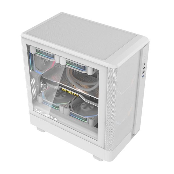 obudowa komputerowa darkflash db330m mesh (biała) zdjęcie 5