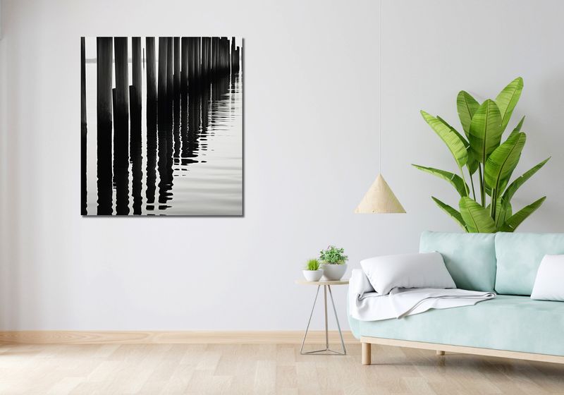 Obraz 90x100cm Rytm Wody i Drewna zdjęcie 2