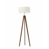 Lampa podłogowa HAITI abażur ecru stelaż mahoniowy