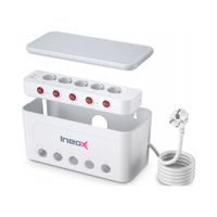 Listwa Zasilająca Organizer Na Przewody 5x AC + 4x USB Ineox LZO-1W - Biały