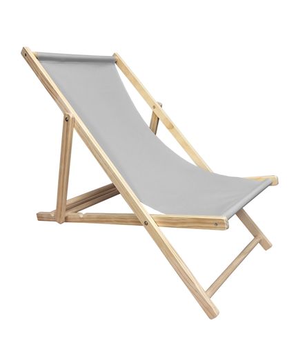 Leżak Drewniany  Szary – Regulowany 3 Pozycje na Arena.pl