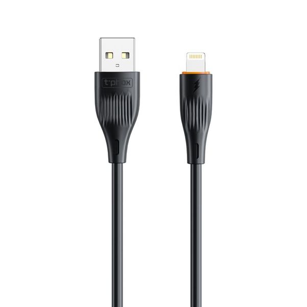 KABEL T-PHOX X-LITE LIGHTNING BLACK 1M 3A zdjęcie 1
