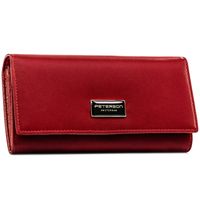 czerwony portfel damski ze skóry naturalnej i ekologicznej zamykany