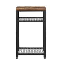 Stolik nocny półka czarna industrialny metal loft
