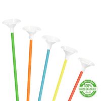 Patyczki do balonów z zatyczką papierowe kolorowe, 10 szt.