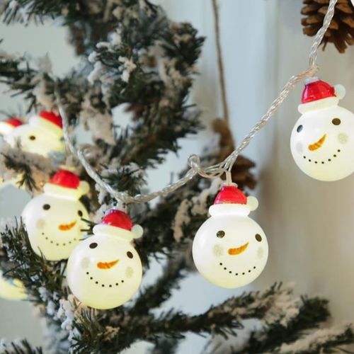 LAMPKI ŚWIĄTECZNE 10LED KURTYNA ŚWIETLNA ŚWIECĄCY BAŁWANEK NA BATERIE 2XAA na Arena.pl