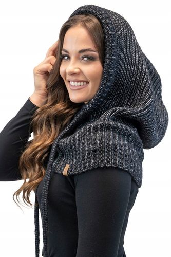 Vivisence 70102 BALACLAVA czarny ciepły z szalikiem KAPTUR KOMINIARKA na Arena.pl