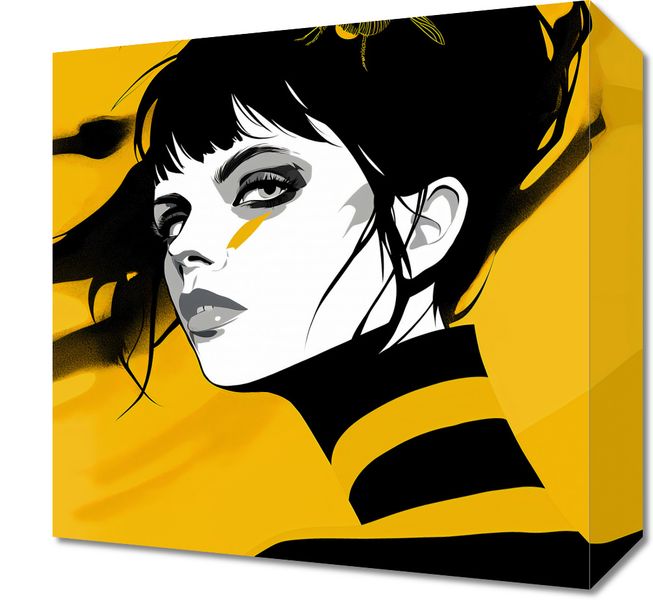 Obraz 30x30cm Żółty Wdzięk zdjęcie 1