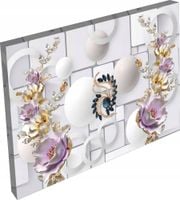 OBRAZ nowoczesny kule tunel kwiaty diamenty 120cm