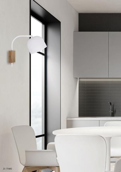 Rupi lampa kinkiet 1x40W E27 biały zdjęcie 3