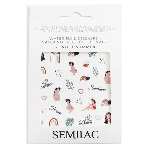 SEMILAC Naklejki wodne do paznokci Nude Summer 21 zdjęcie 1