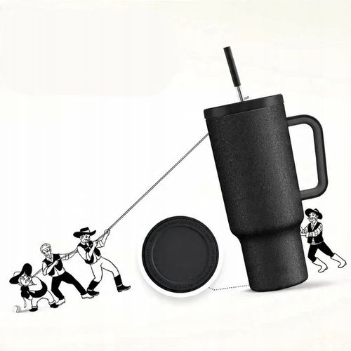 Kubek Termiczny TERMOS Na Kawę Herbatę Do Samochodu Ze Słomką Duży 1,1L 07A na Arena.pl