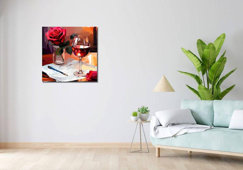 Obraz 70x70cm Poetycki Wieczór zdjęcie 2