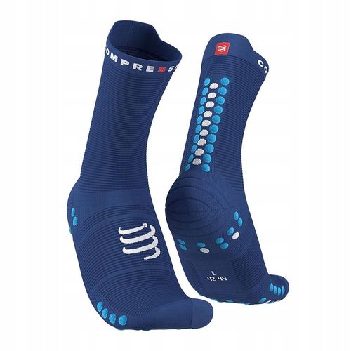 Skarpety Compressport Run High - Wysokie / Sodalite / fluo blue na Arena.pl