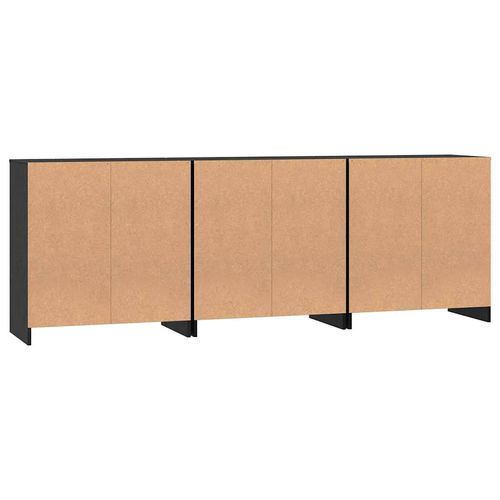 Bufet 3 pcs Czarny dąb 70 x 41 x 75 cm Materiał drewnopochodny na Arena.pl