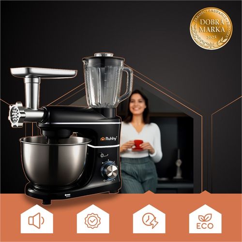 Robot Planetarny Kuchenny RUHHY z Blenderem Maszynka do Mielenia Mięsa 3w1 na Arena.pl