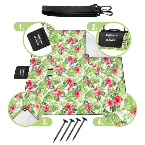 KOC piknikowy SUN PRO 200x200cm IZOLACJA PLAŻOWY z uchwytem PASEK ŚLEDZIE na Arena.pl