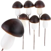 Grzybki Dekoracyjne Na Piku 6Szt Ozdoba Dekoracja Stroik Grzyby