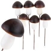 Grzybki Dekoracyjne Na Piku 6Szt Ozdoba Dekoracja Stroik Grzyby
