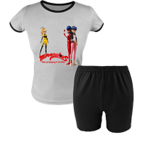 Krótka Piżama dziecięca Biedronka i Czarny Kot