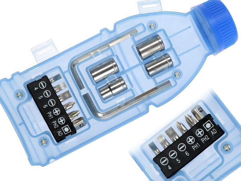 Zestaw narzędzi 15 elementów butelka zdjęcie 8