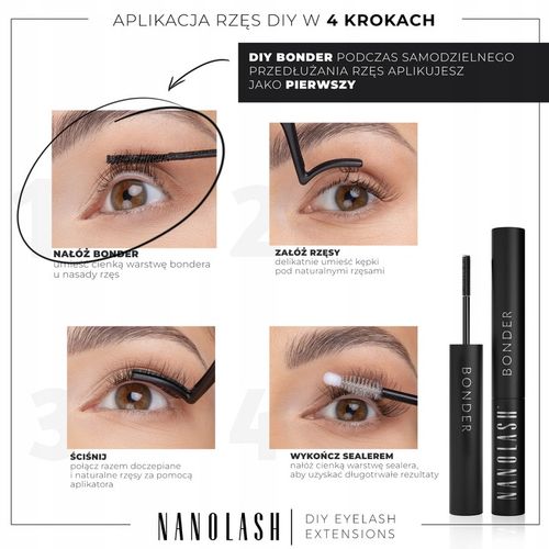 Bonder do rzęs do samodzielnej aplikacji Nanolash 5ml przedłużanie rzęs DIY na Arena.pl