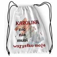 Plecak Dla Karoliny Sportowy Szkolny Worek Torba Z Nadrukiem Ze Zdjęciem