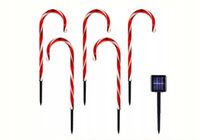 ŚWIĄTECZNE LASKI CUKROWE LED SOLARNE DEKORACJA OGRODOWA 10 SZT