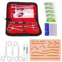 ZESTAW DO NAUKI SZYCIA CHIRURGICZNEGO SZYCIE NICI IGŁY SKINPAD + POKROWIEC