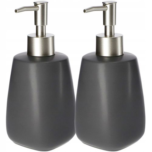 Dozownik Na Mydło Płyn Pojemnik Szary 2 x 400ml na Arena.pl