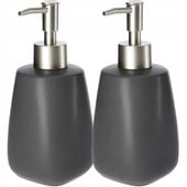 Dozownik Na Mydło Płyn Pojemnik Szary 2 x 400ml