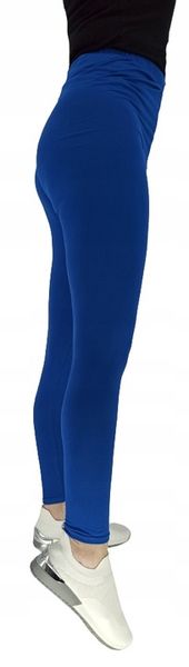 Leginsy długie damskie niebieskie bambusowe 4XL zdjęcie 3