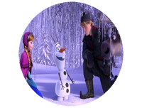 Opłatek na tort Kraina Lodu