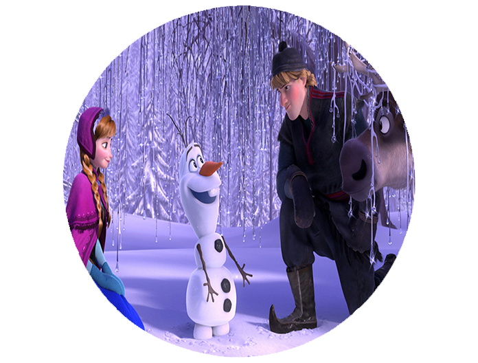 Opłatek na tort Kraina Lodu zdjęcie 1