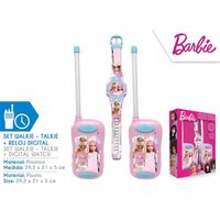 ZESTAW WALKIE TALKIE BARBIE + ZEGAREK duży zestaw