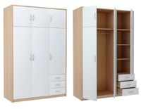 Szafa Wiktoria Sz03 193x127x55 cm Dąb Sonoma - Biały 193x127x55 cm