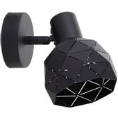 Regulowana LAMPA ścienna REUS LP-8069/1WS BK Light Prestige metalowa OPRAWA geometryczny kinkiet czarny