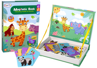 Magnetyczna Układanka Książka Zwierzęta Puzzle Krokodyl Małpka