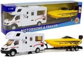 Camper z  Żółtą Motorówką i Napędem Frykcyjnym 1:48