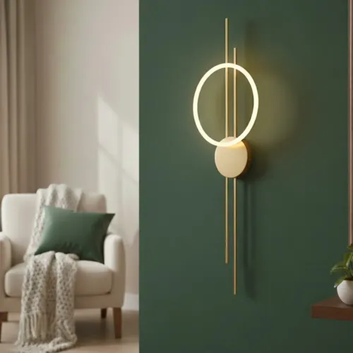 Lampa ścienna ECLIPTICA LED złota 100 cm na Arena.pl