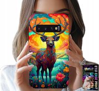 ETUI DO SAMSUNG GALAXY S10 - KOLOROWE WZORY JELEŃ ŁOŚ ZWIERZĘTA LEŚNE
