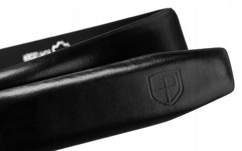 elegancki pasek męski z klamrą automatyczną wykonany ze skóry naturalnej na Arena.pl