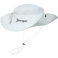 Kapelusz Wędkarski Przeciwsłoneczny Oddychający Ochronny UV Biały 52-60 cm